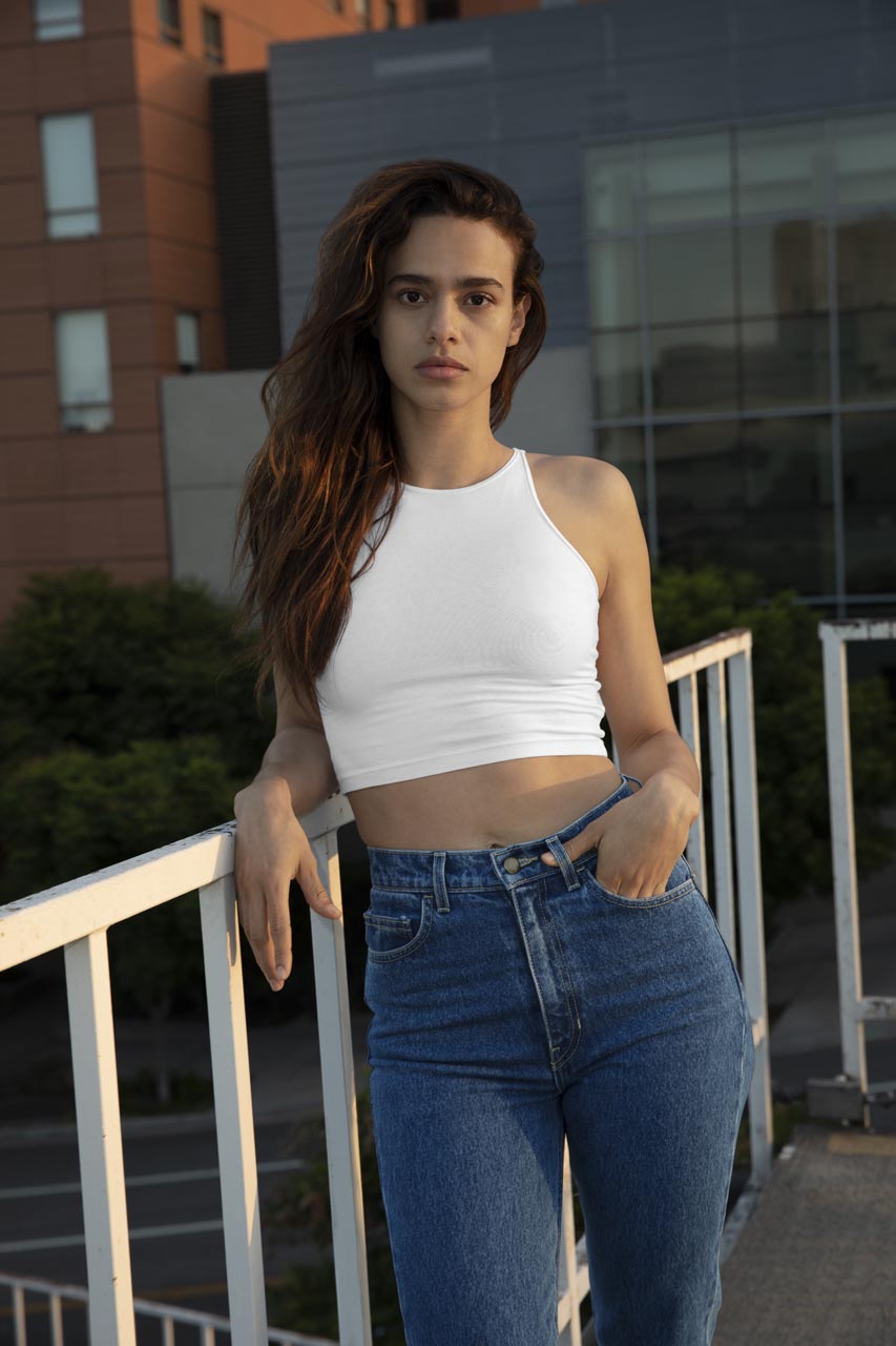 AA8369 - WOMEN'S COTTON SPANDEX CROP TANK