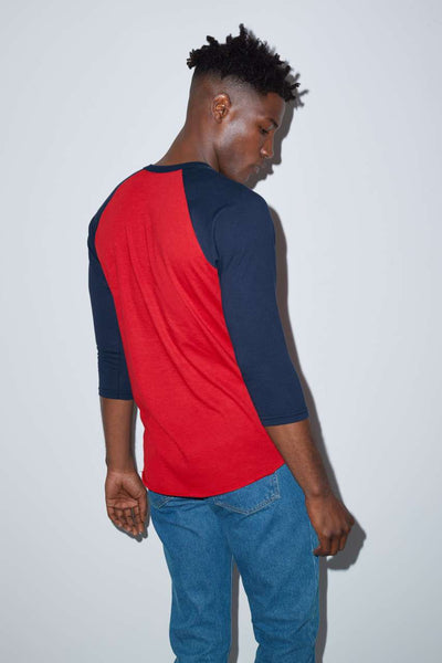 AABB453 - UNISEX POLY-COTTON 3/4 SLEEVE RAGLAN T-SHIRT