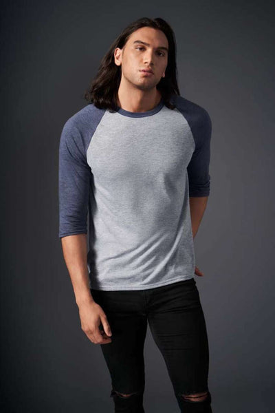 AN6755 - ADULT TRI-BLEND ¾ SLEEVE RAGLAN TEE