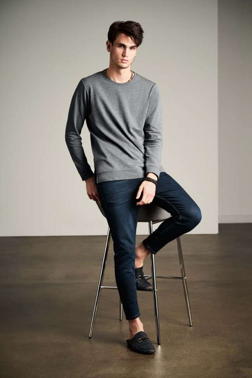 AN73000 - UNISEX LIGHT TERRY CREW