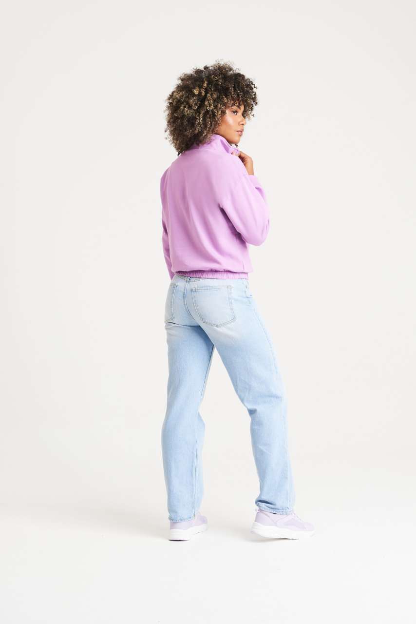 AWJH037 - WOMEN'S CROPPED 1/4 ZIP SWEAT