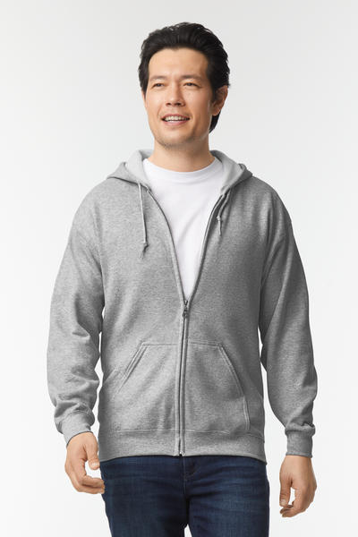 GI18600 - HEAVY BLEND™ ADULT FULL ZIP HOODED SWEATSHIRT – Mărimi 2XL, 3XL, 4XL, 5XL, S, M, L