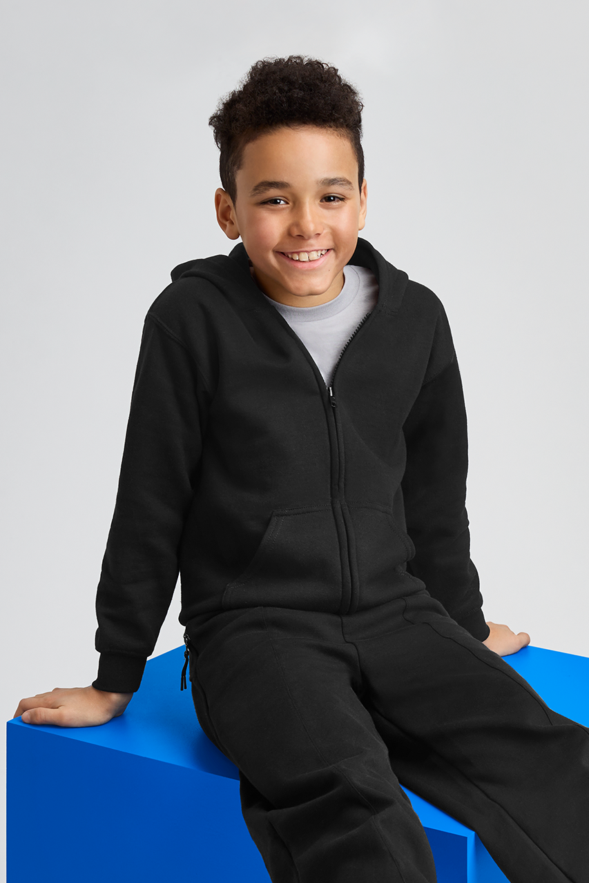GIB18600 - HEAVY BLEND™ YOUTH FULL ZIP HOODED SWEATSHIRT