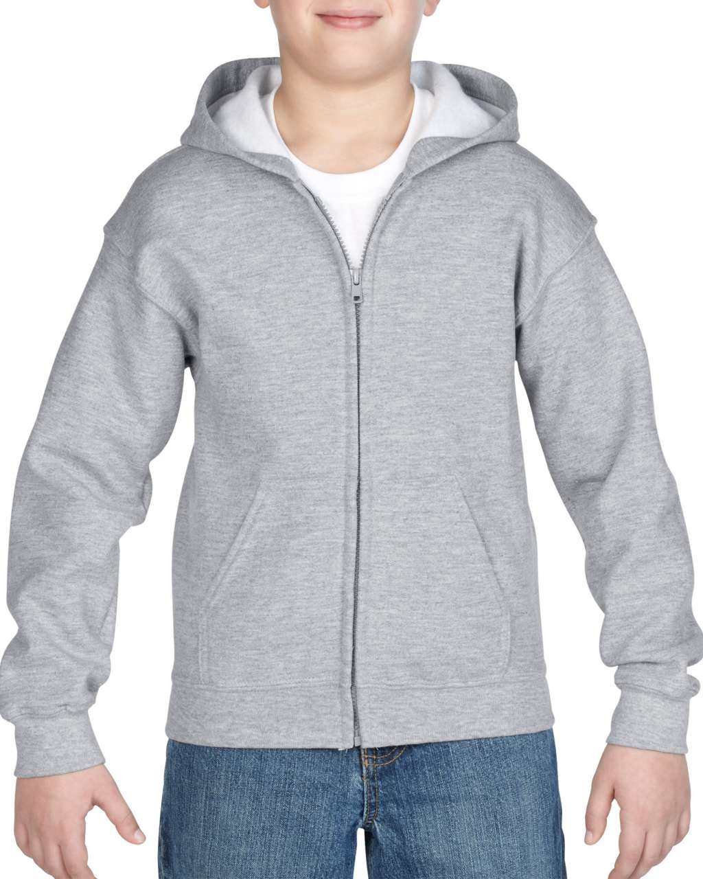 GIB18600 - HEAVY BLEND™ YOUTH FULL ZIP HOODED SWEATSHIRT