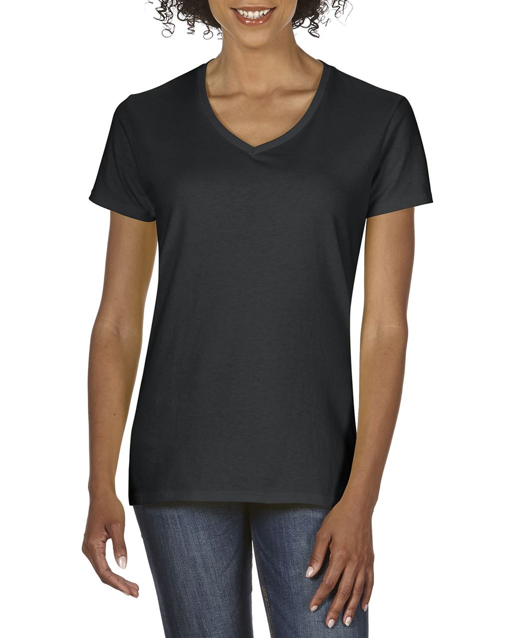 GIL4100V - PREMIUM COTTON® LADIES' V-NECK T-SHIRT