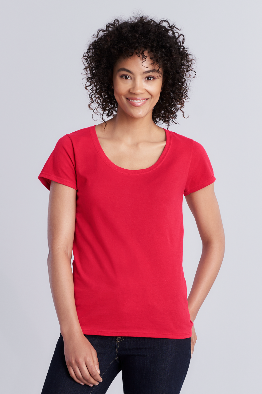 GIL64550 - SOFTSTYLE® LADIES' DEEP SCOOP T-SHIRT