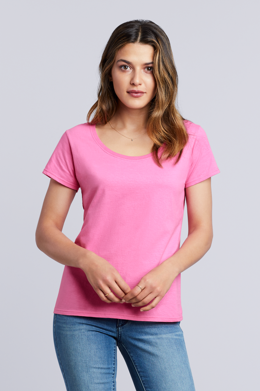 GIL64550 - SOFTSTYLE® LADIES' DEEP SCOOP T-SHIRT