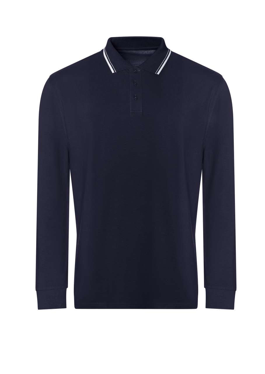 JP103 - LONG SLEEVE TIPPED 100 POLO