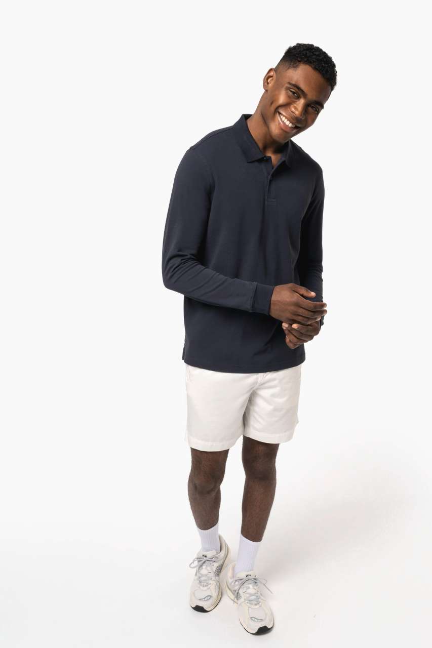 KA2027 - MEN’S ORGANIC 180 PIQUÉ POLO SHIRT LONG SLEEVES