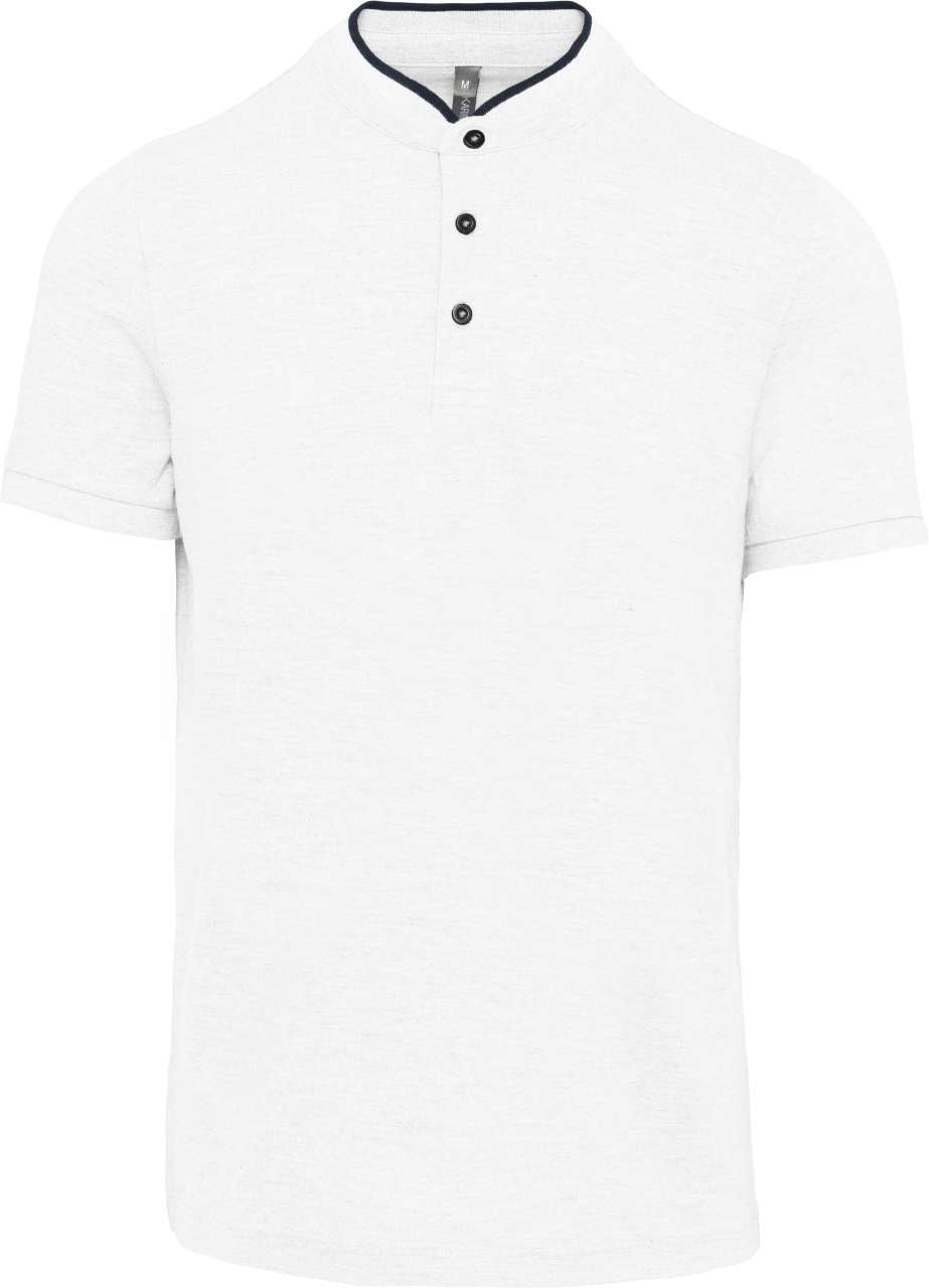 KA223 - MEN'S SHORT SLEEVE POLO SHIRT WITH MANDARIN COLLAR