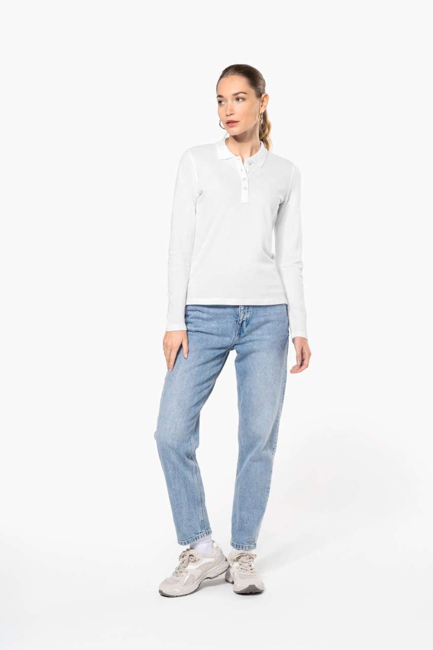 KA257 - LADIES’ LONG-SLEEVED PIQUÉ POLO SHIRT – Mărimi 2XL, 3XL, XS, S, M, L