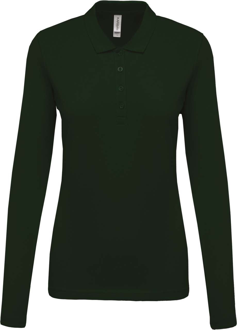 KA257 - LADIES’ LONG-SLEEVED PIQUÉ POLO SHIRT – Mărimi 2XL, 3XL, XS, S, M, L