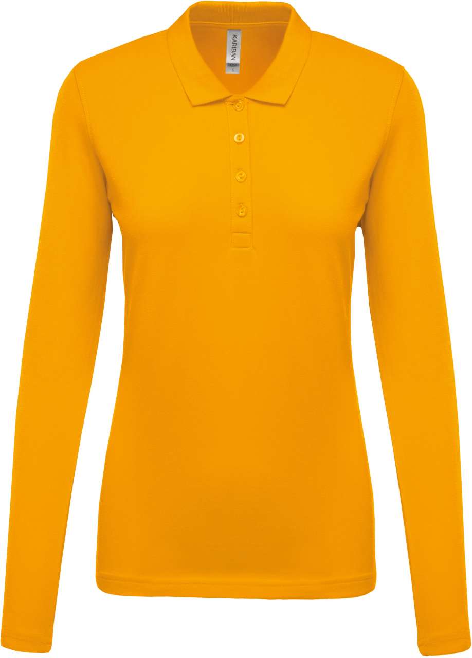 KA257 - LADIES’ LONG-SLEEVED PIQUÉ POLO SHIRT – Mărimi 2XL, 3XL, XS, S, M, L