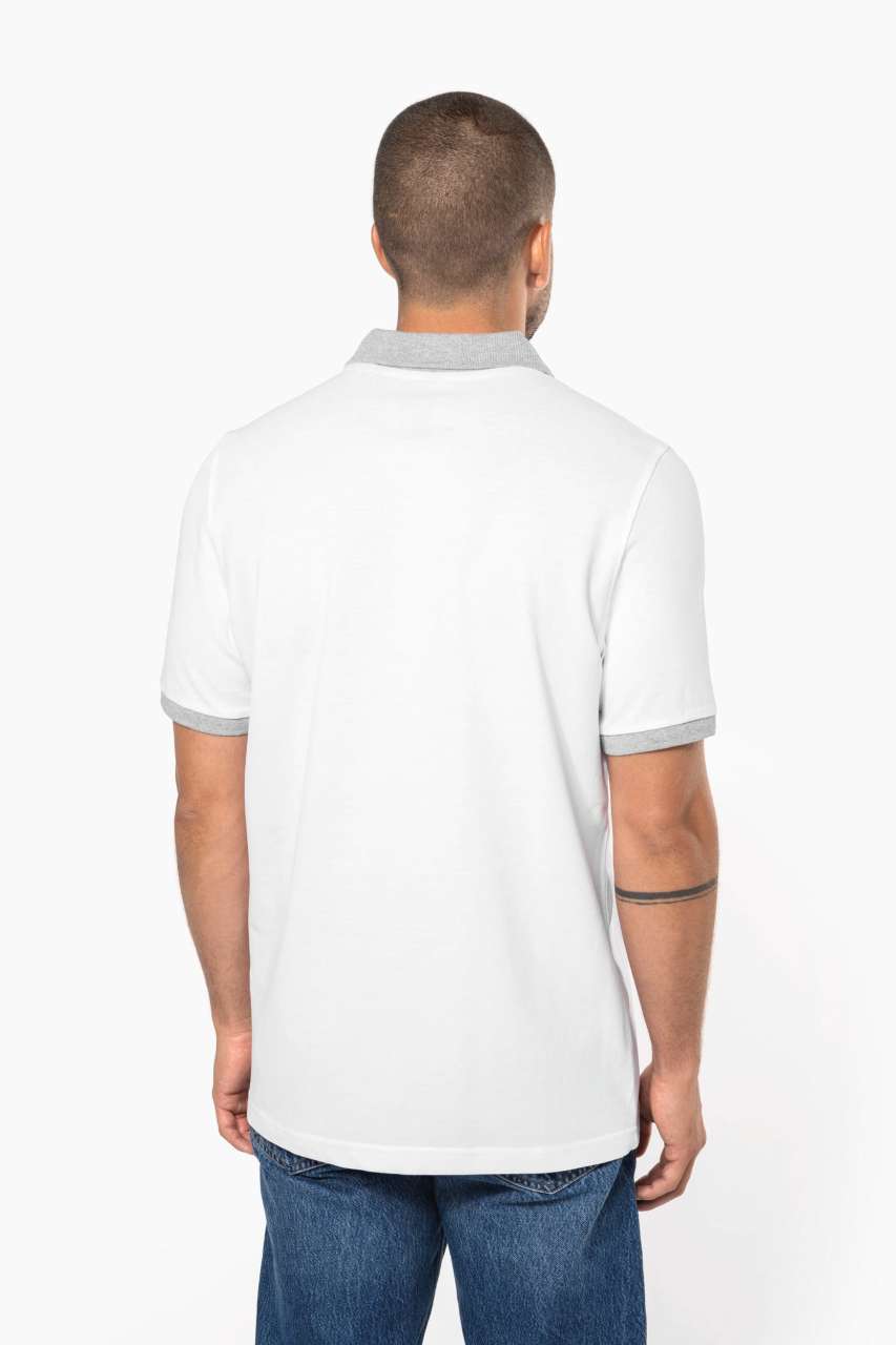 KA258 - MEN'S TWO-TONE PIQUÉ POLO SHIRT