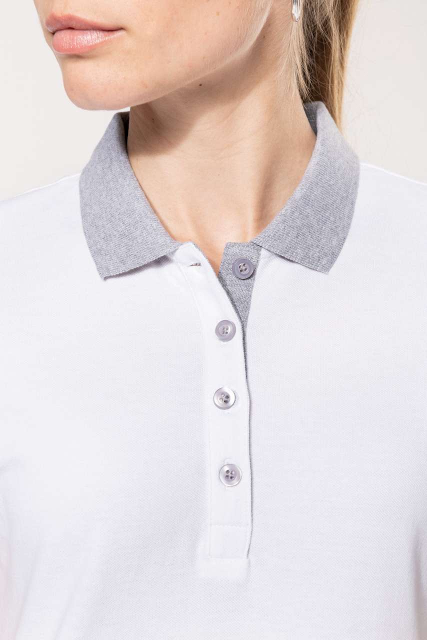 KA259 - LADIES’ TWO-TONE PIQUÉ POLO SHIRT