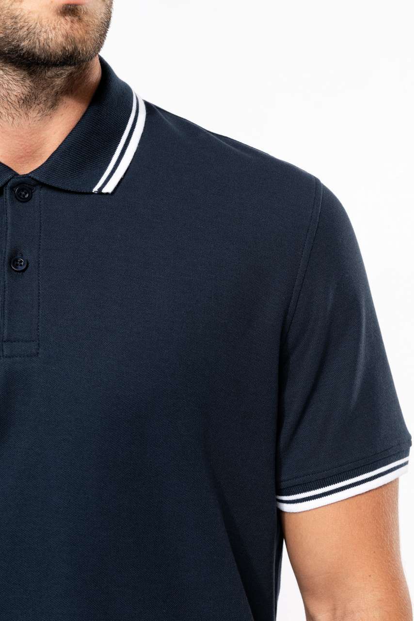 KA272 - MEN'S SHORT-SLEEVED POLOSHIRT WITH CONTRASTING PIPING