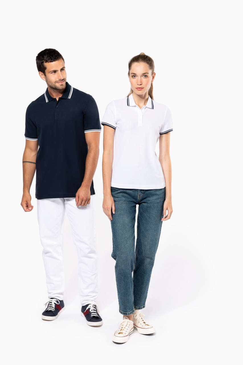KA273 - LADIE'S SHORT-SLEEVED POLOSHIRT WITH CONTRASTING PIPING