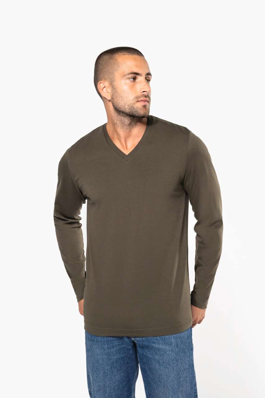 KA358 - MEN'S LONG-SLEEVED V-NECK T-SHIRT