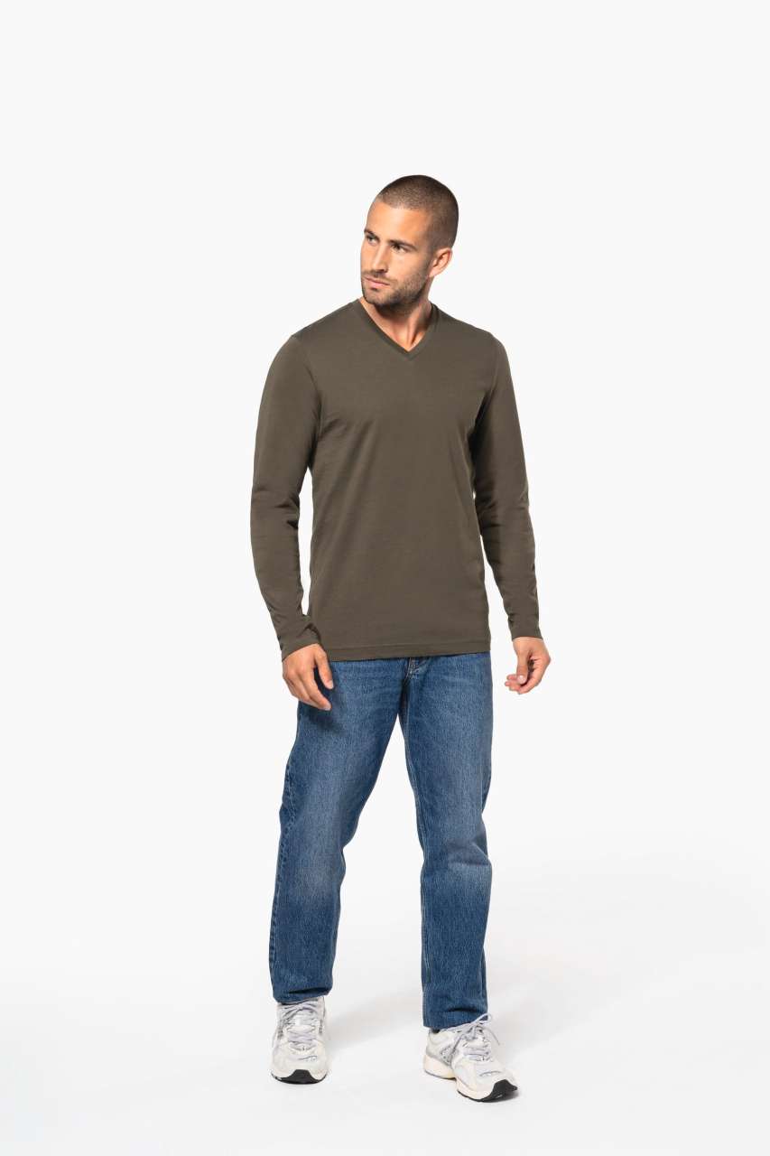 KA358 - MEN'S LONG-SLEEVED V-NECK T-SHIRT