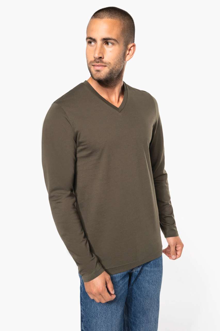 KA358 - MEN'S LONG-SLEEVED V-NECK T-SHIRT
