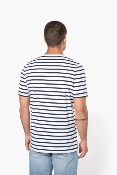 KA378 - STRIPED SHORT SLEEVE SAILOR T-SHIRT WITH POCKET
