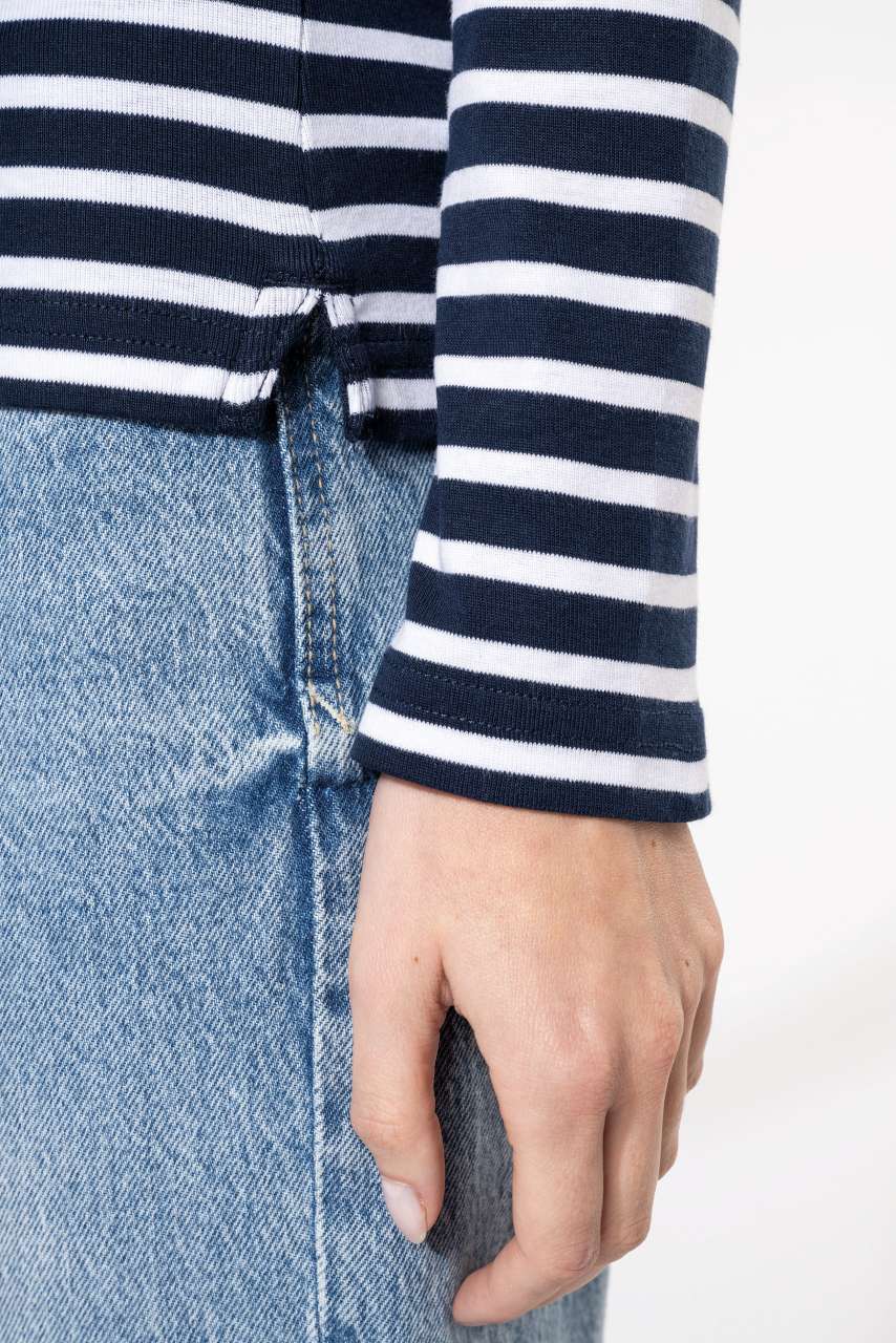 KA386 - LADIES’ LONG-SLEEVED BRETON STRIPE TOP