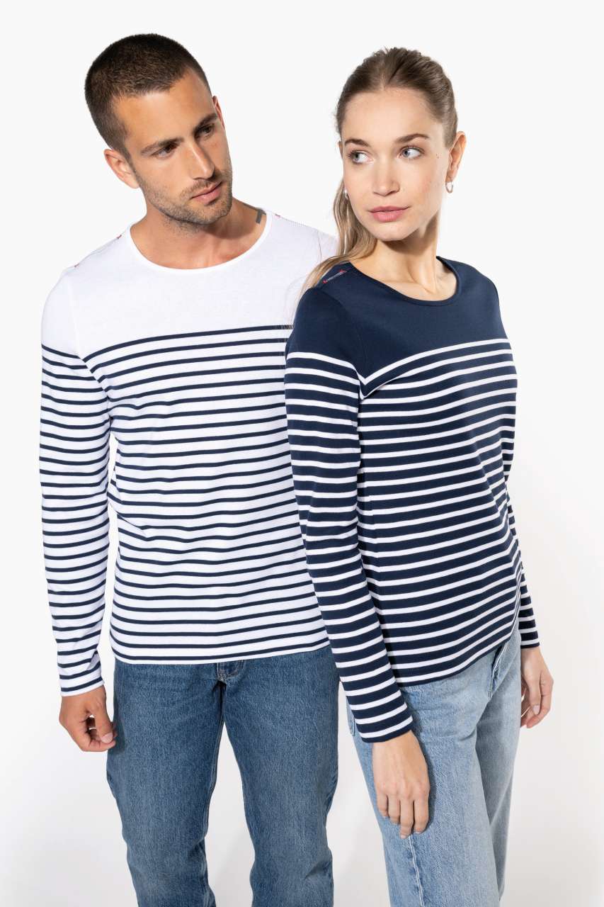 KA386 - LADIES’ LONG-SLEEVED BRETON STRIPE TOP