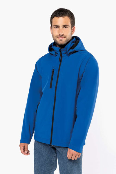 KA422 - UNISEX 3-LAYER SOFTSHELL HOODED JACKET WITH REMOVABLE SLEEVES