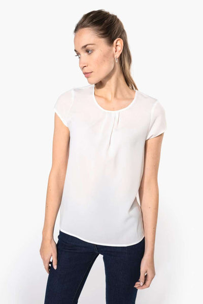 KA5002 - LADIES' SHORT-SLEEVED CREPE BLOUSE