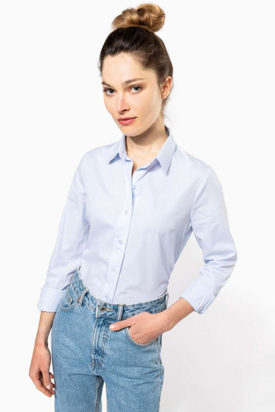 KA510 - LADIES’ LONG-SLEEVED COTTON POPLIN SHIRT