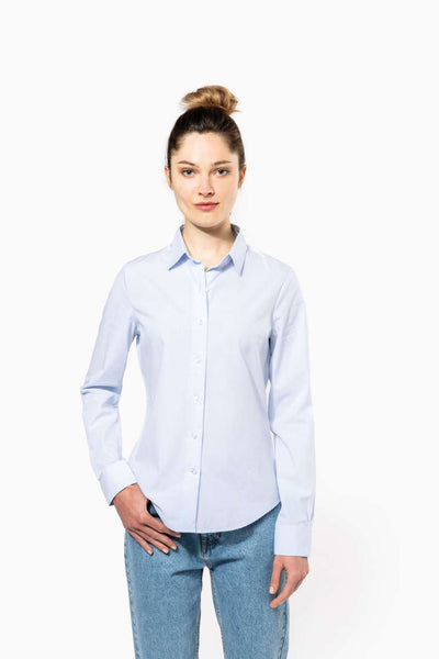 KA510 - LADIES’ LONG-SLEEVED COTTON POPLIN SHIRT