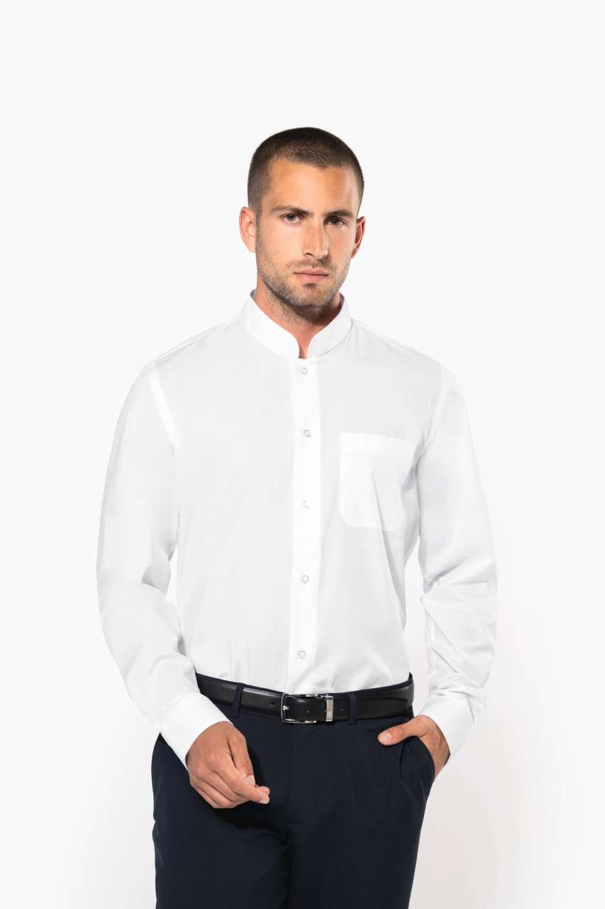 KA515 - MEN'S LONG-SLEEVED MANDARIN COLLAR SHIRT