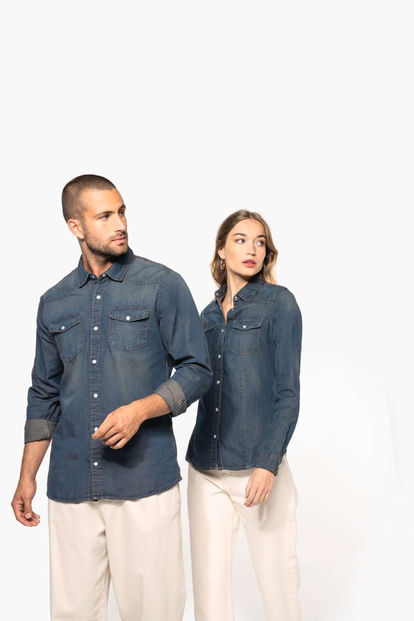 KA519 - MEN'S LONG-SLEEVED DENIM SHIRT