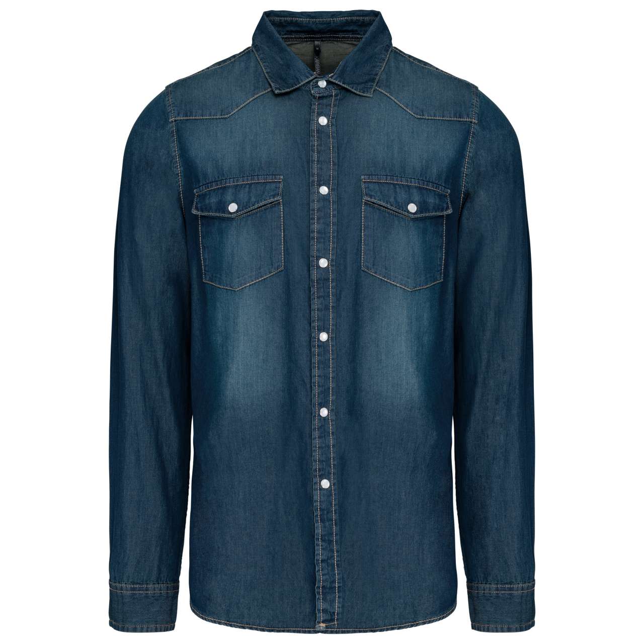 KA519 - MEN'S LONG-SLEEVED DENIM SHIRT