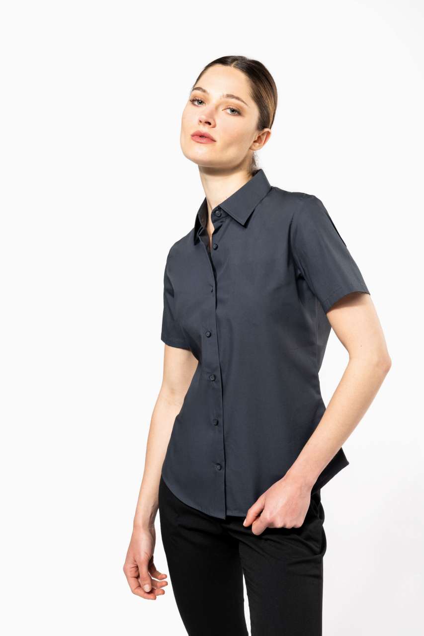 KA532 - LADIES' SHORT-SLEEVED COTTON/ELASTANE SHIRT