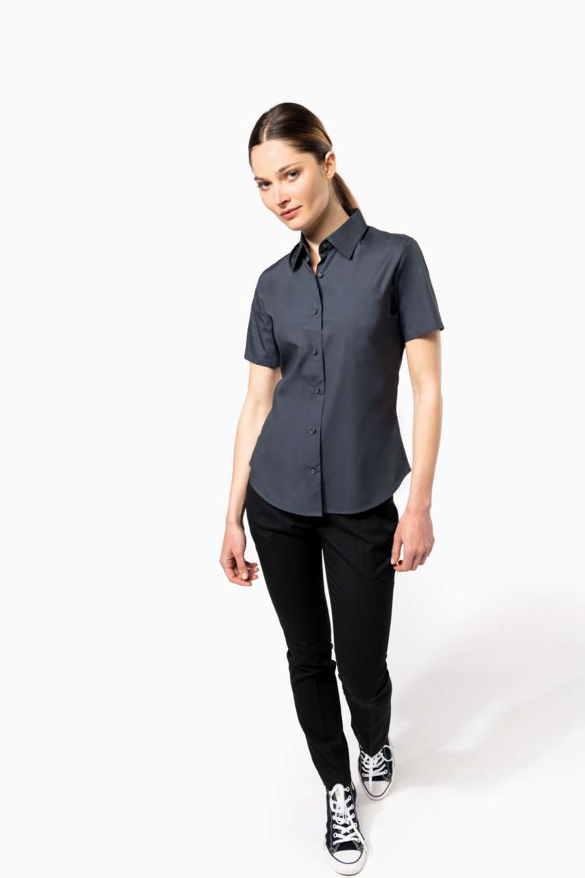 KA532 - LADIES' SHORT-SLEEVED COTTON/ELASTANE SHIRT