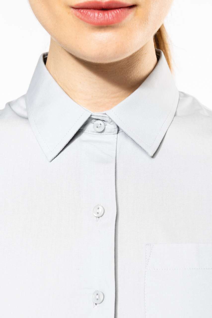 KA542 - LADIES' LONG-SLEEVED COTTON POPLIN SHIRT