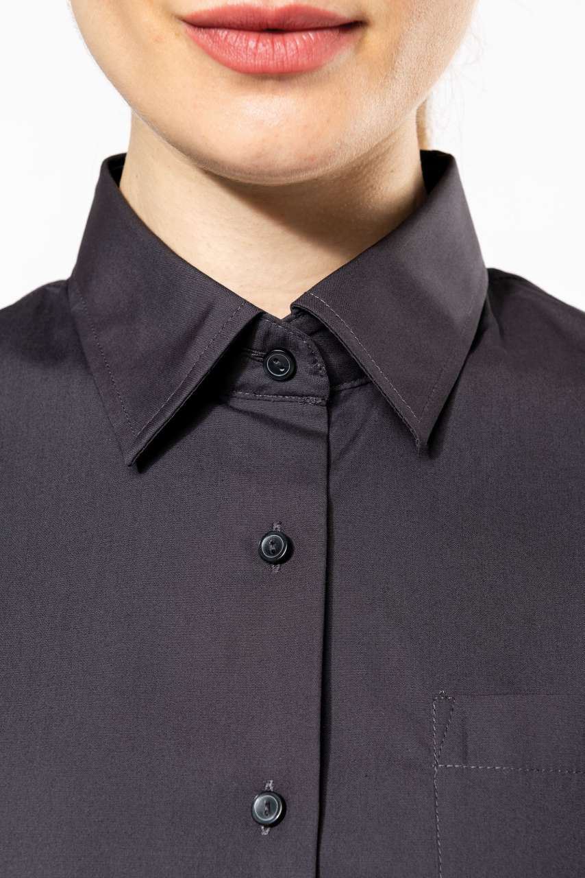 KA544 - LADIES' SHORT-SLEEVED COTTON POPLIN SHIRT