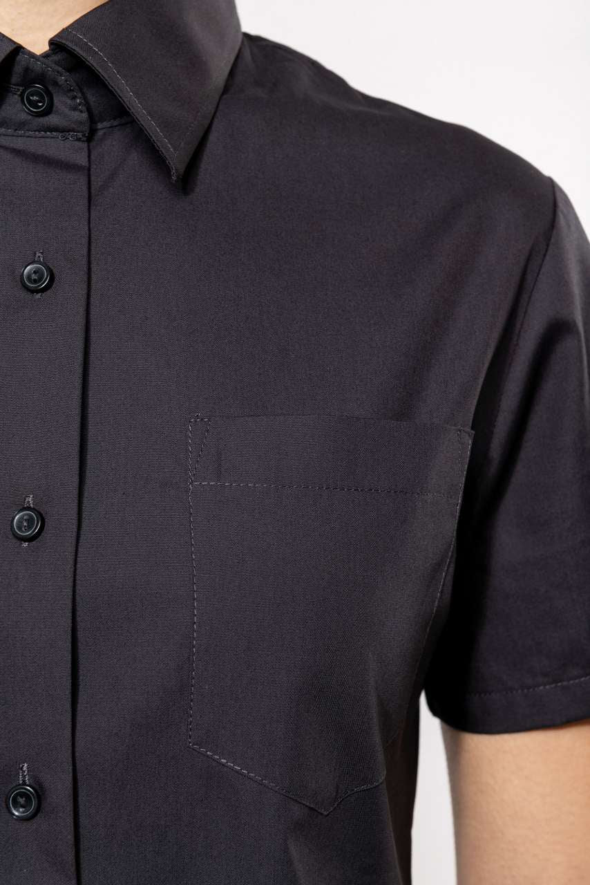 KA544 - LADIES' SHORT-SLEEVED COTTON POPLIN SHIRT
