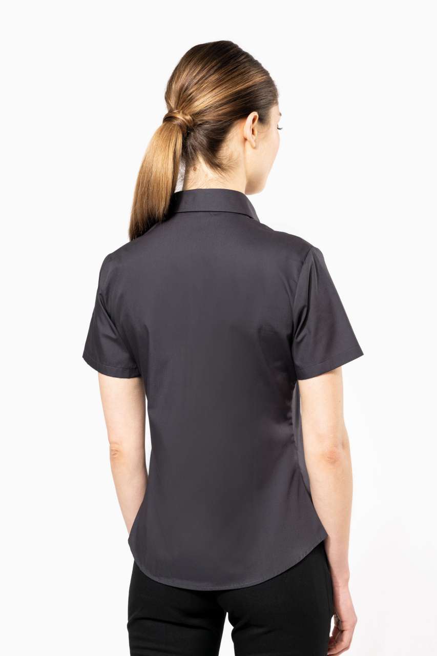 KA544 - LADIES' SHORT-SLEEVED COTTON POPLIN SHIRT