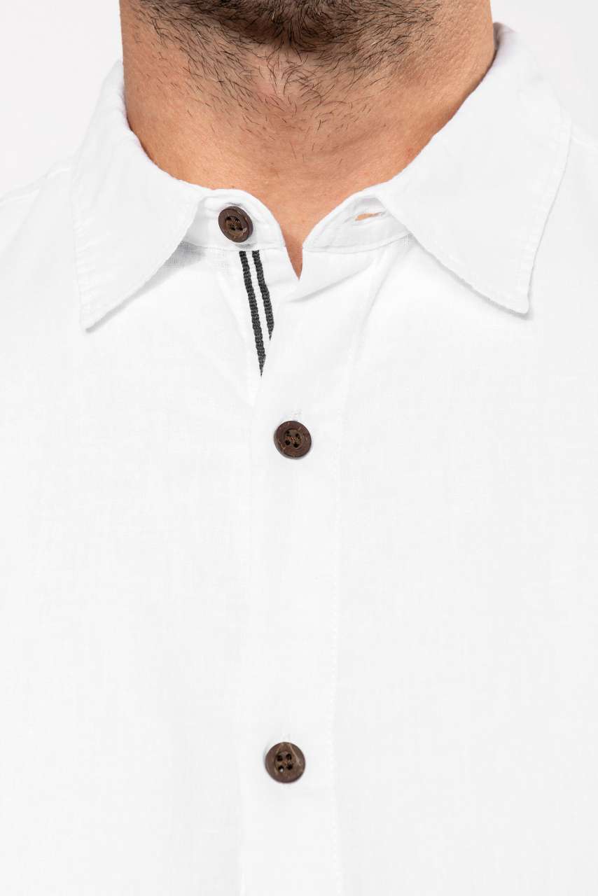 KA588 - MEN'S LONG SLEEVE LINEN AND COTTON SHIRT