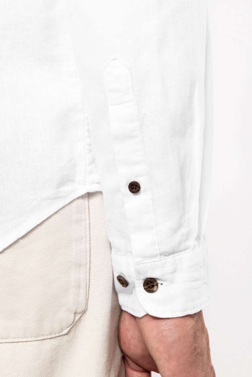 KA588 - MEN'S LONG SLEEVE LINEN AND COTTON SHIRT