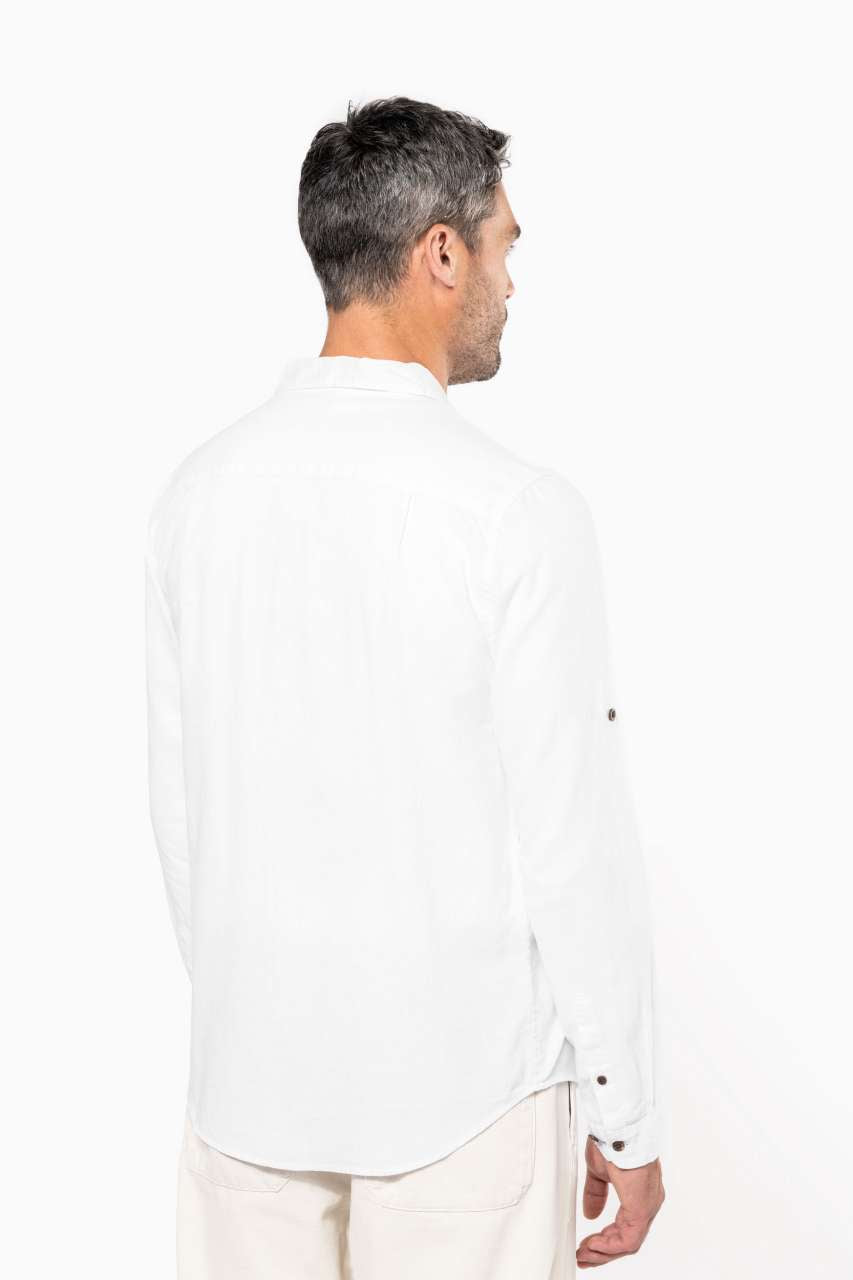 KA588 - MEN'S LONG SLEEVE LINEN AND COTTON SHIRT