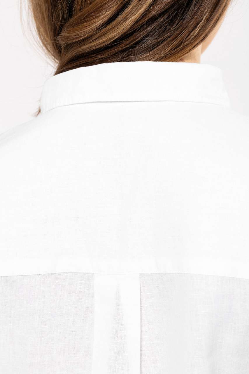 KA589 - LADIES' LONG SLEEVE LINEN AND COTTON SHIRT