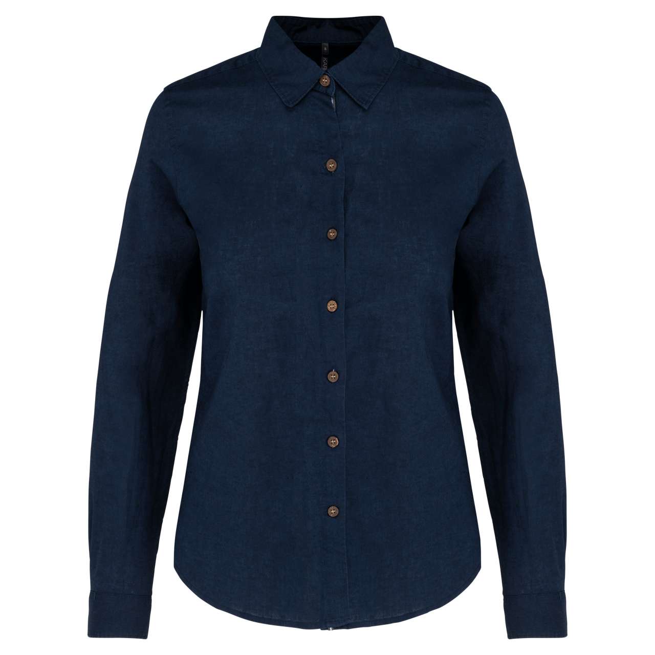 KA589 - LADIES' LONG SLEEVE LINEN AND COTTON SHIRT