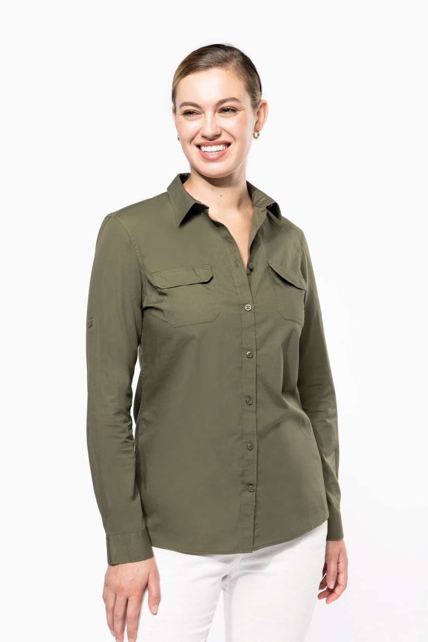 KA591 - LADIES' LONG-SLEEVED SAFARI SHIRT
