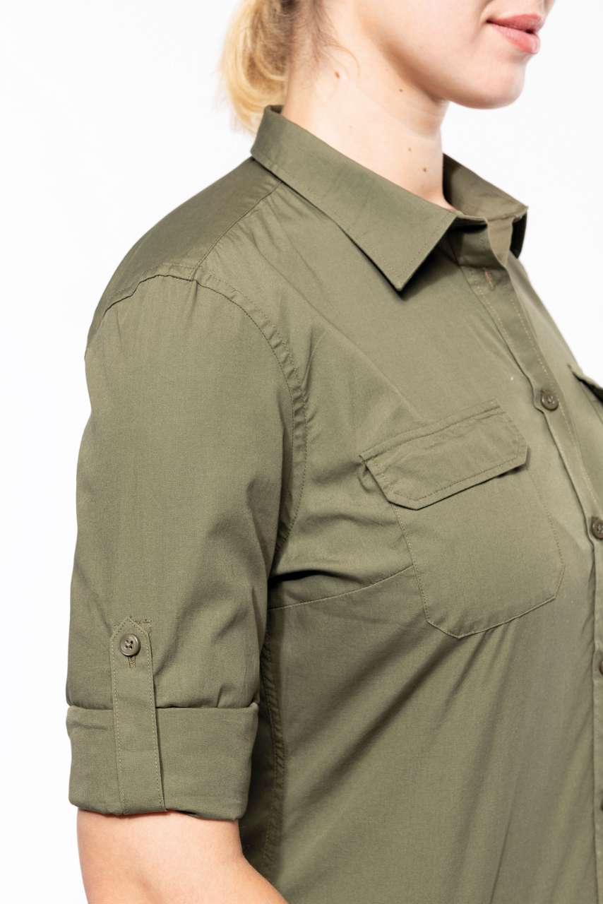KA591 - LADIES' LONG-SLEEVED SAFARI SHIRT