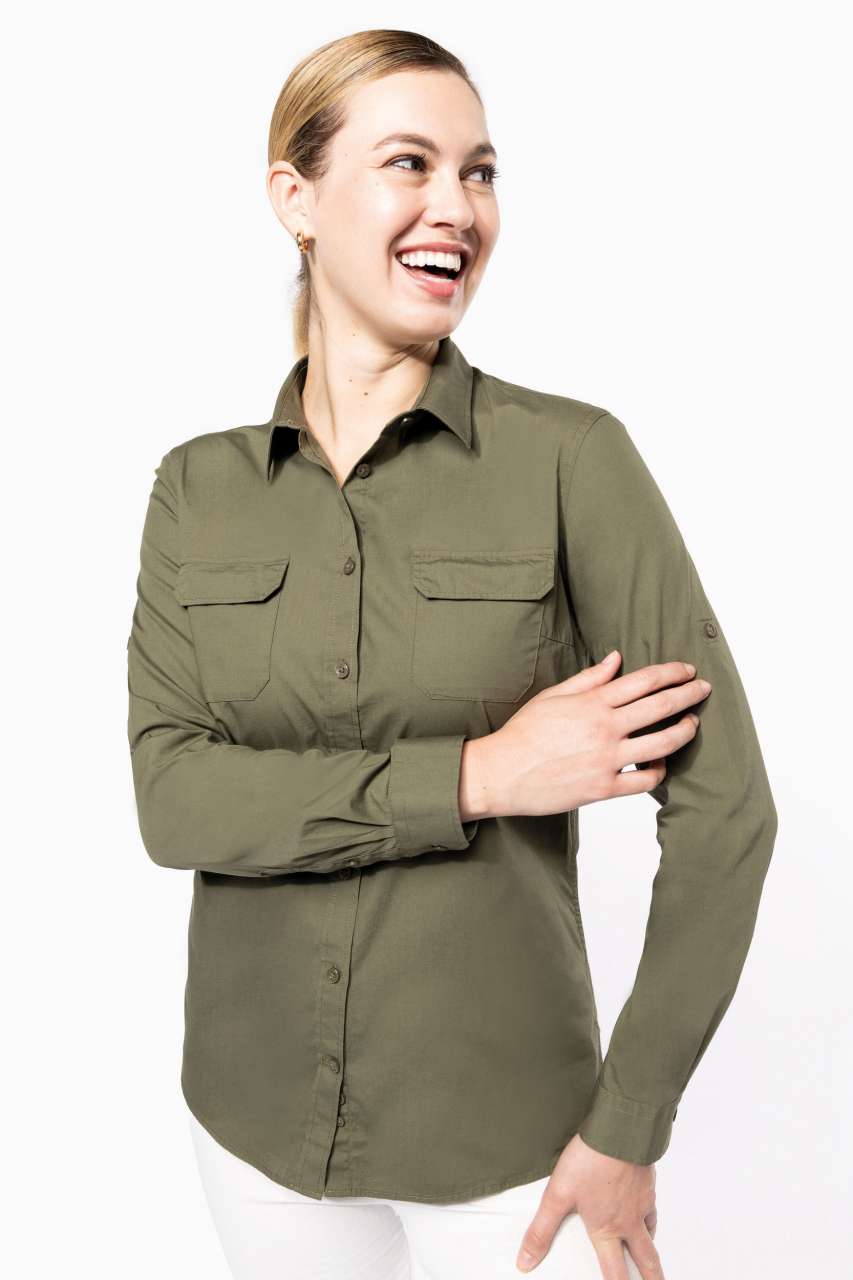 KA591 - LADIES' LONG-SLEEVED SAFARI SHIRT