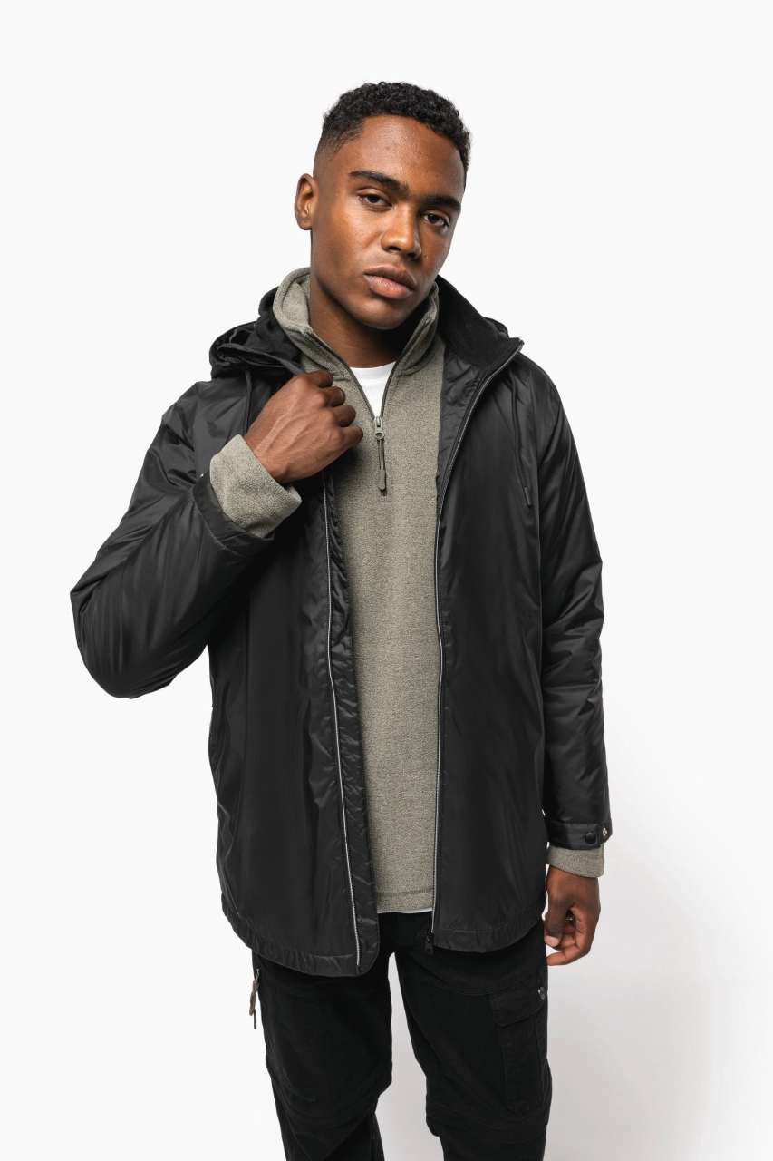 KA6153 - UNISEX HOODED JACKET WITH MICRO-POLARFLEECE LINING