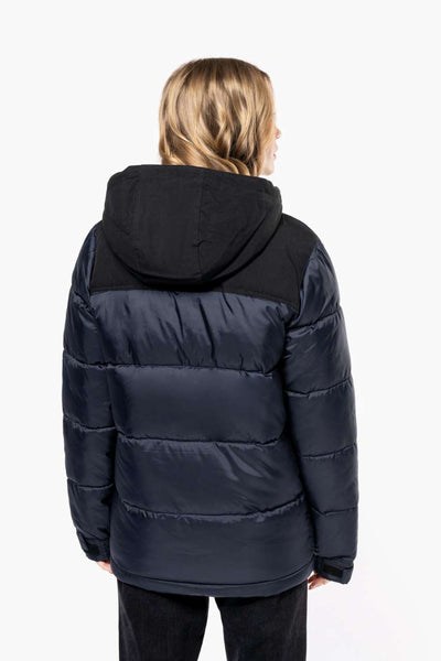 KA6163 - UNISEX BI-TONE PADDED JACKET WITH HOOD